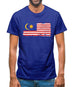 Malaysia Grunge Style Flag Mens T-Shirt