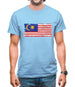 Malaysia Grunge Style Flag Mens T-Shirt