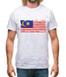 Malaysia Grunge Style Flag Mens T-Shirt