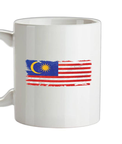 Malaysia Grunge Style Flag Ceramic Mug