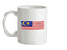 Malaysia Grunge Style Flag Ceramic Mug