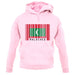 Maldives Barcode Style Flag unisex hoodie