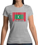Maldives Barcode Style Flag Womens T-Shirt