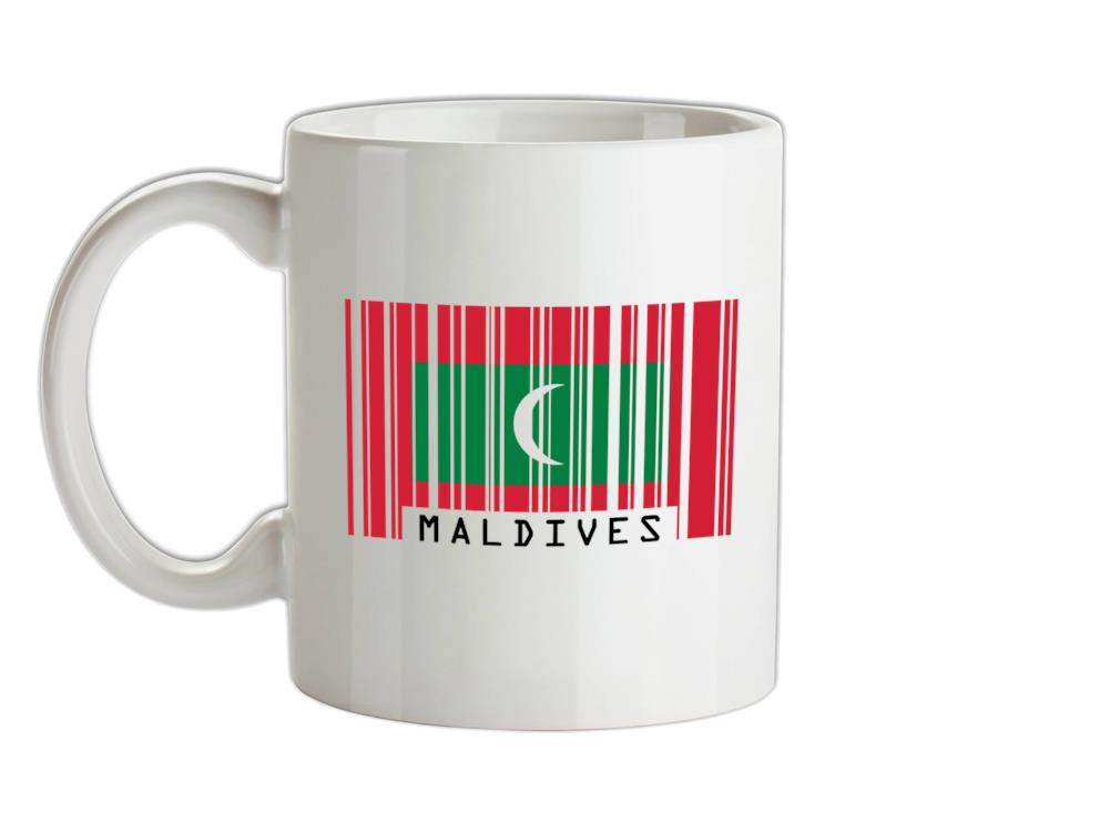 Maldives Barcode Style Flag Ceramic Mug