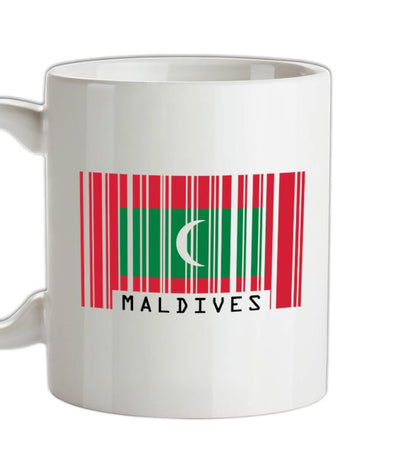 Maldives Barcode Style Flag Ceramic Mug