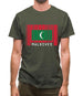 Maldives Barcode Style Flag Mens T-Shirt