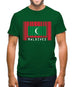 Maldives Barcode Style Flag Mens T-Shirt