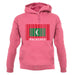 Maldives Barcode Style Flag unisex hoodie