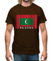Maldives Barcode Style Flag Mens T-Shirt