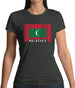 Maldives Barcode Style Flag Womens T-Shirt