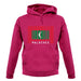 Maldives Barcode Style Flag unisex hoodie