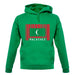 Maldives Barcode Style Flag unisex hoodie