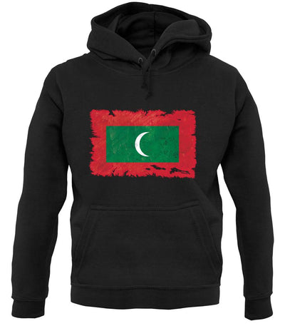 Maldives Grunge Style Flag unisex hoodie