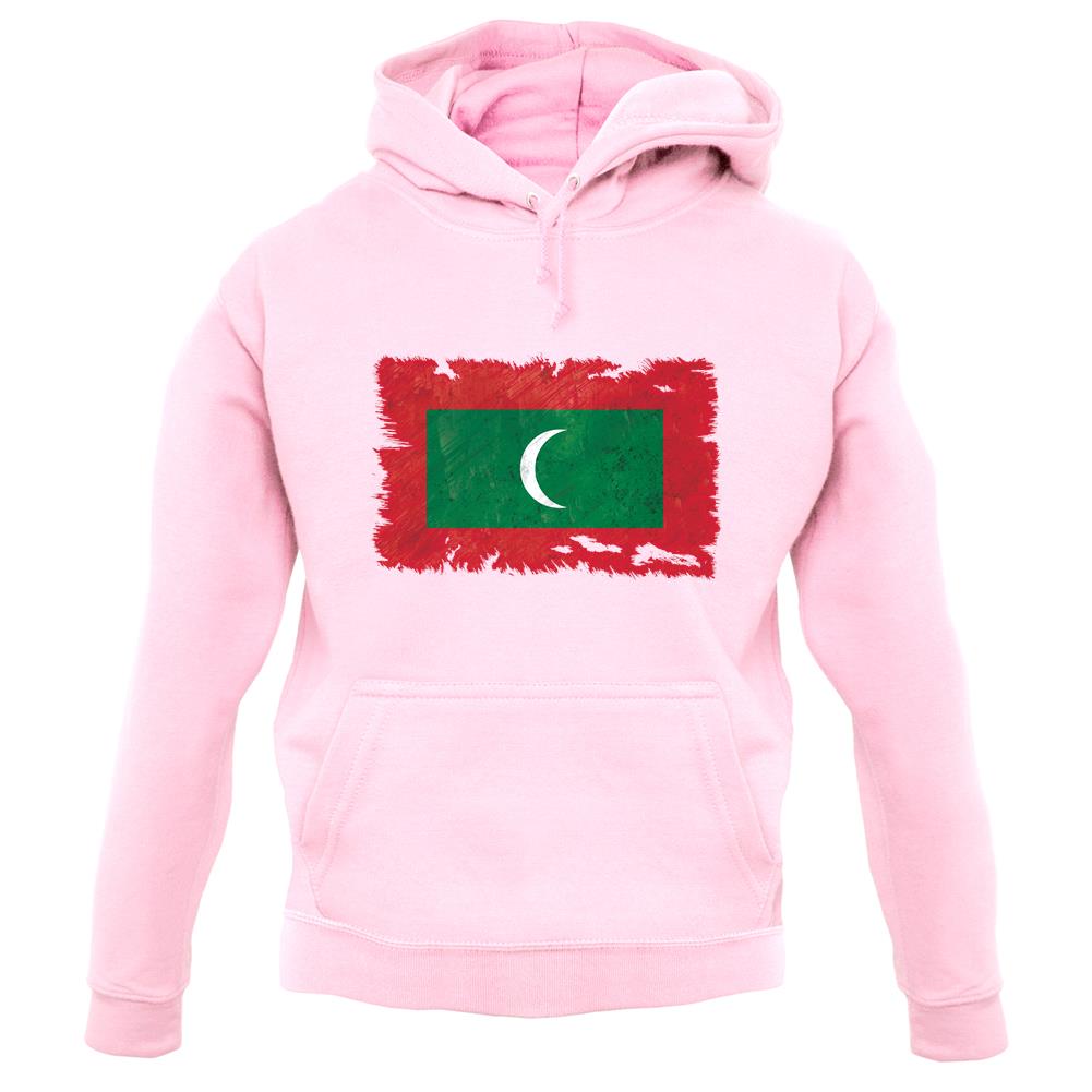 Maldives Grunge Style Flag unisex hoodie