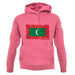 Maldives Grunge Style Flag unisex hoodie