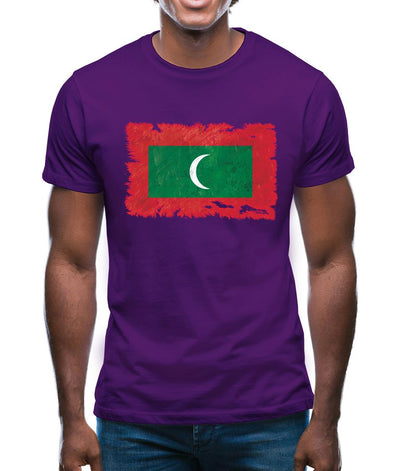 Maldives Grunge Style Flag Mens T-Shirt