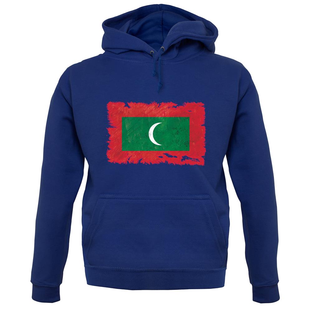 Maldives Grunge Style Flag unisex hoodie