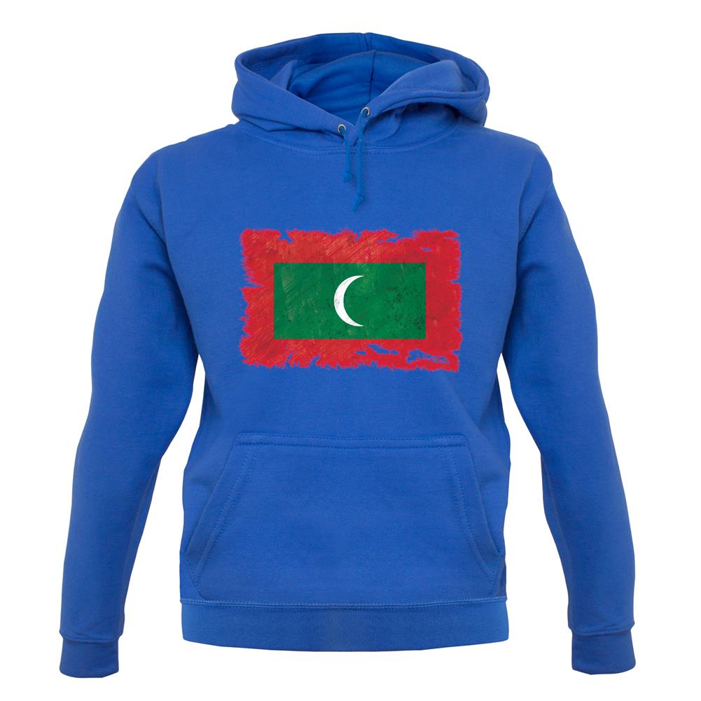 Maldives Grunge Style Flag unisex hoodie
