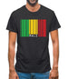 Mali Barcode Style Flag Mens T-Shirt