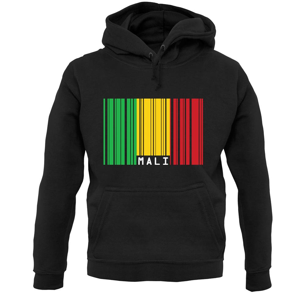 Mali Barcode Style Flag Unisex Hoodie