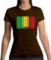 Mali Barcode Style Flag Womens T-Shirt