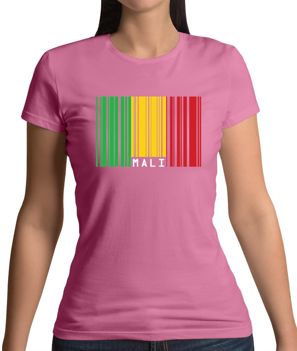 Mali Barcode Style Flag Womens T-Shirt