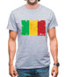 Mali Grunge Style Flag Mens T-Shirt