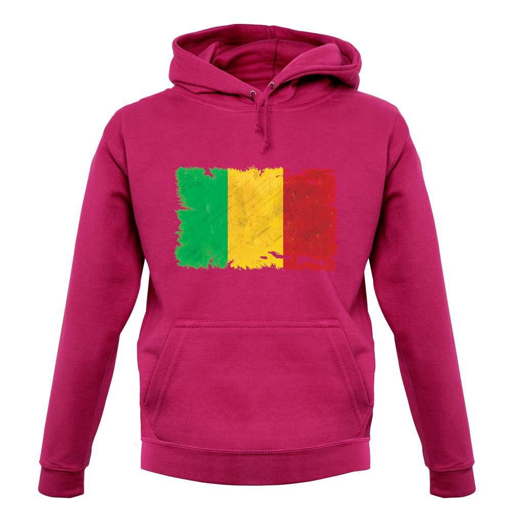 Mali Grunge Style Flag unisex hoodie