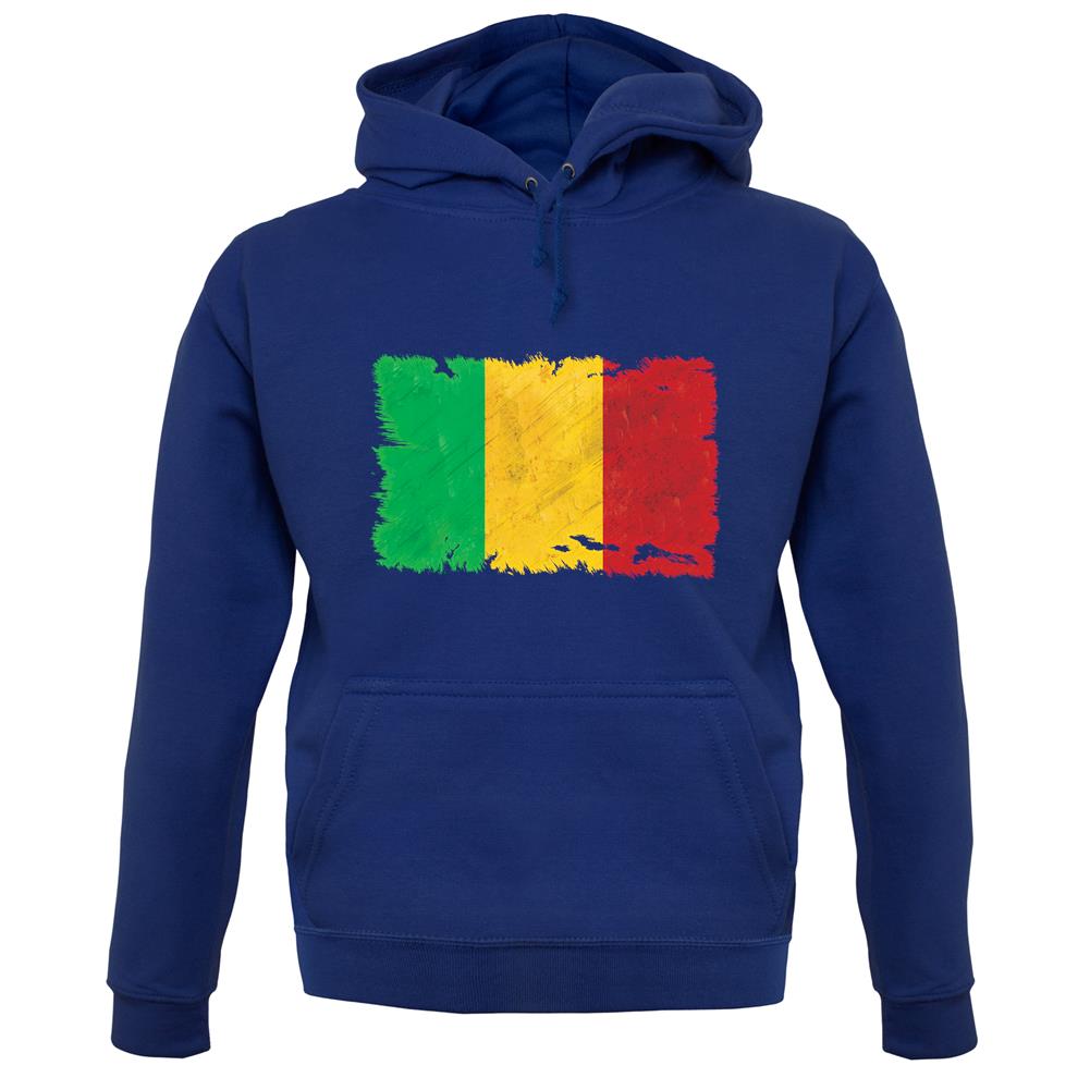 Mali Grunge Style Flag unisex hoodie