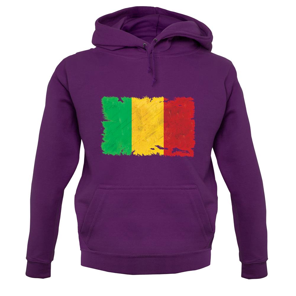 Mali Grunge Style Flag unisex hoodie