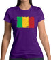 Mali Grunge Style Flag Womens T-Shirt