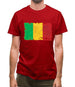 Mali Grunge Style Flag Mens T-Shirt