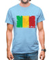 Mali Grunge Style Flag Mens T-Shirt