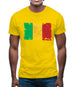 Mali Grunge Style Flag Mens T-Shirt