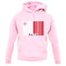 Malta Barcode Style Flag unisex hoodie