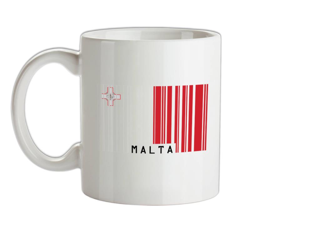 Malta Barcode Style Flag Ceramic Mug