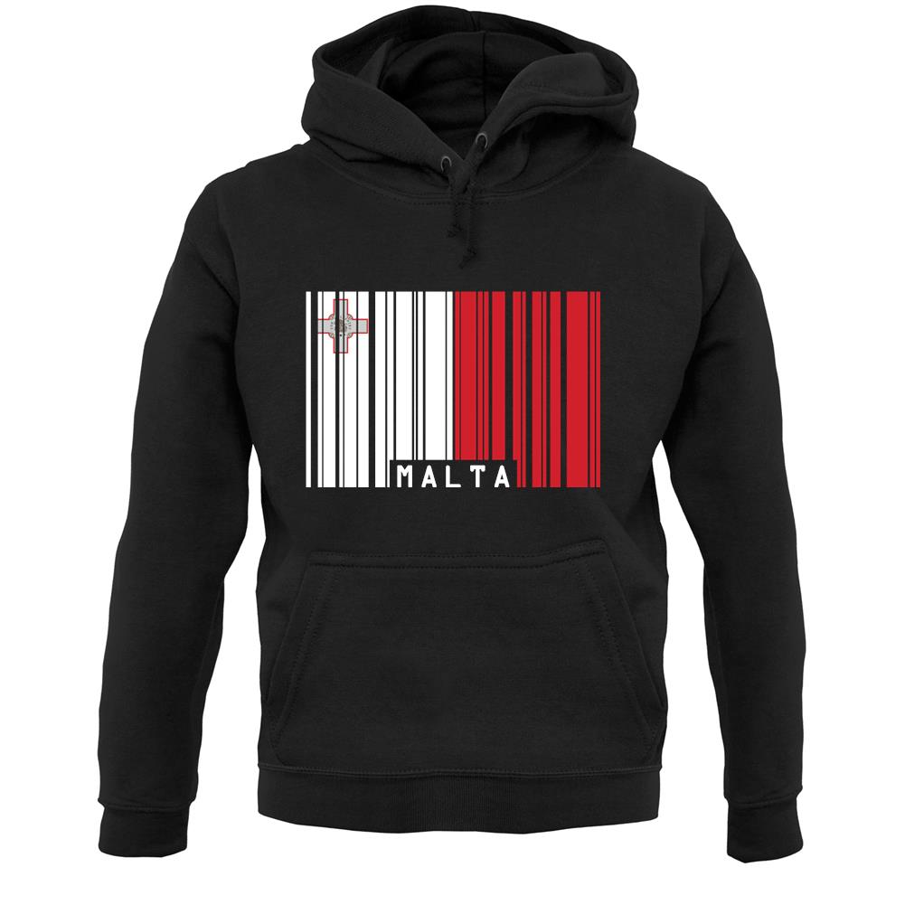 Malta Barcode Style Flag Unisex Hoodie