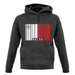 Malta Barcode Style Flag unisex hoodie