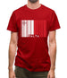Malta Barcode Style Flag Mens T-Shirt