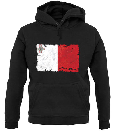 Malta Grunge Style Flag unisex hoodie