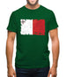 Malta Grunge Style Flag Mens T-Shirt