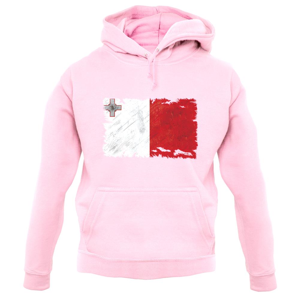 Malta Grunge Style Flag unisex hoodie