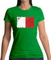 Malta Grunge Style Flag Womens T-Shirt