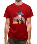 Man in Black Double Exposure Mens T-Shirt