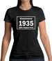 Manufactured 1935 - 100% Original Parts Womens T-Shirt