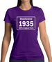 Manufactured 1935 - 100% Original Parts Womens T-Shirt