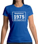 Manufactured 1975 - 100% Original Parts Womens T-Shirt