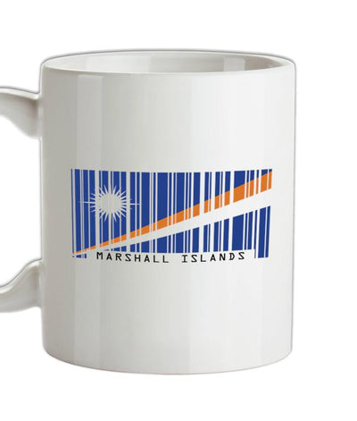 Marshall Islands Barcode Style Flag Ceramic Mug