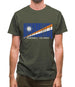 Marshall Islands  Barcode Style Flag Mens T-Shirt