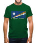Marshall Islands  Barcode Style Flag Mens T-Shirt